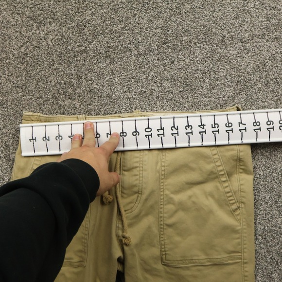 Hollister Pants Mens 32x28 Tan Khaki Classic Taper Chino Cargo Drawstring Casual - Picture 7 of 10
